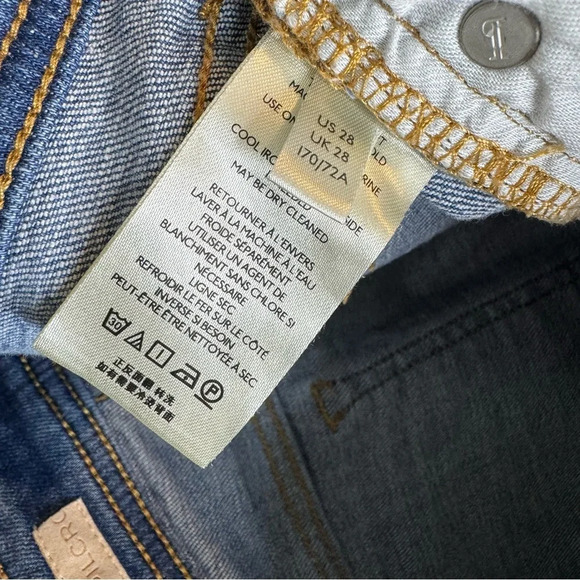 Anthropologie Pilcro The Slim Boyfriend Distressed Denim Jeans Blue Size 28 - Picture 11 of 14